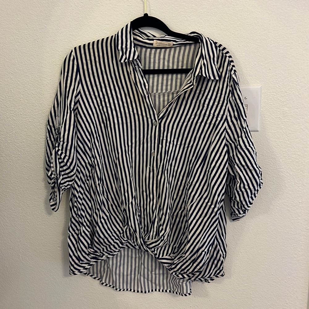 Striped blue blouse